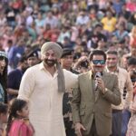 Sunny Deol Instagram - Was honoured to witness the Retreat ceremony at the Attari Border with the illustrious @bsf_punjab_frontier @bsf_india . Loved the energy & the fervour with which the atmosphere was filled with emphatic chants of #hindustanzindabad Thank you all. Jai Hind! Attari Wagah Indo-Pak Border India Side, Amritsar