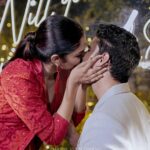 Swasika Instagram - The beginning of forever ! Mua : @abilashchickumakeupartist Swasikas Costume: @thantrek.design.couture Prem's Costume: @men_in_q_wedding Styling: @amal_gop Photography: @paper_plane_wedding Events : @pakyoweddings #ps4ever #swasikavj #premjacob #swasamay #swasika #prem #cocktailparty