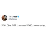 Tai Lopez Instagram - And people used to think it was impossible to read ONE book a day