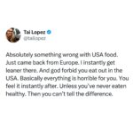 Tai Lopez Instagram - Something’s seriously wrong with USA food system…