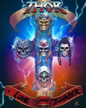 Taika Waititi Instagram - This movie is coming out on July something. I've been asked to give you all links to go buy tickets but I can't find the email so instead I'm giving you this cool picture.
Art by @daztibbles #ThorLoveAndThunder  #buyaticket
