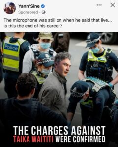 Taika Waititi Instagram - The real crime is this person's Photoshop skills. I'd credit the 