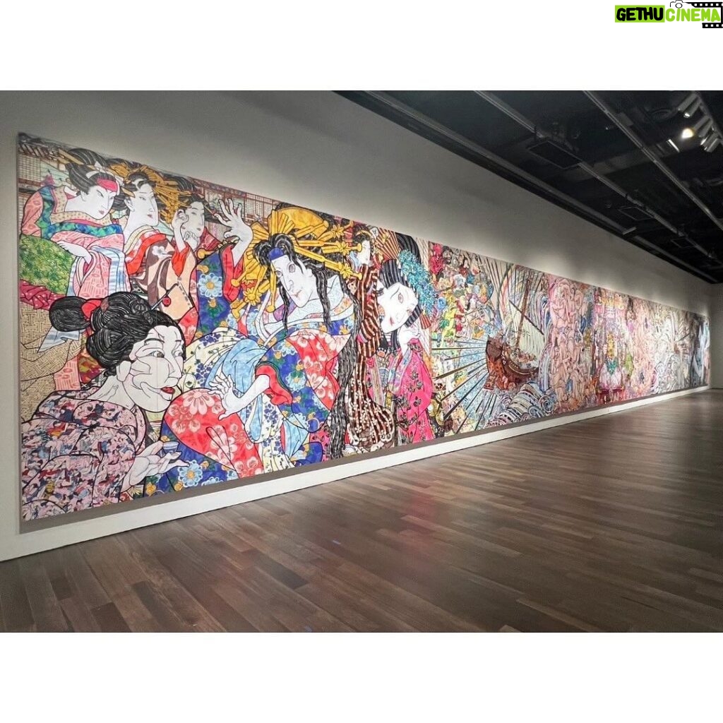 Takashi Murakami Instagram - Only 25 more days left of my solo exhibition “Takashi Murakami: Unfamiliar People - Swelling of Monsterized Human Ego" at the Asian Art Museum of San Francisco. @asianartmuseum On February 8, they will be holding the third and final campaign to gift the highly popular Collectible Trading Card with the admissions ticket. (Completed sets of these are being traded at high prices on the Japanese resale site Mercari.) The painting shown in this post is titled "Judgement Day”. In my conversations with the curator Laura Allen, she asked me to create a large iconic work suitable for the exhibition's theme, monsters. I am quite proud of this resulting work, which I created by mixing the monstrosity of human beings I felt through the pandemic with the strange imageries of Ukiyoe from the Edo period (1603 - 1868). Ukiyoe was a theme that I had always avoided in the past, so I am very grateful that Laura's guidance allowed me to create a work addressing it for the first time. Please come and see my new endeavor in the few remaining days of the exhibition. "Judgement Day" The SFAAM "Murakami: Monsterized" exhibition is until February 12th. #AsianArtMuseum #MuseumDifferently #TakashiMurakami