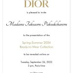 Taksaorn Paksukcharern Instagram - I’m excited for the #DiorSS24 show today at 3PM CET / 8PM BKK time @Dior @Mariagraziachiuri #MissDiorBag #BarJacket