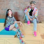 Tanishk Bagchi Instagram - Posing with the fabulous @zarakhan after our crazy rounds of interviews for #KhudSeZyada!