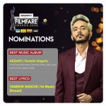 Tanishk Bagchi Instagram - Starting the week with a BANG! 🎉 Thank you @filmfare for the nominations, looking forward to the #AmazonFilmfareAwards 2020 💯 P.S. this wouldn't have been possible without the team @arko.pravo.mukherjee @chirantanbhatt #JasbirJassi @gurmohdamusic @jasleenroyal @azeemdayani @akshaykumar #Kesari