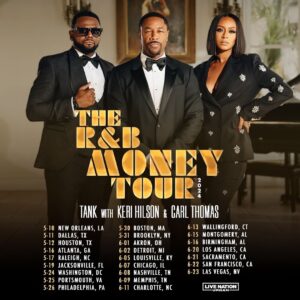 Tank Instagram - LETS GOOOO!!! This spring join us for The R&B Money Tour!! The General x Keri Hilson x Carl Thomas. Who’s ready to come hear what happens when the mics are on?..😎
Presale starts Wednesday, March 13th 10AM Use Code: RNBMoney