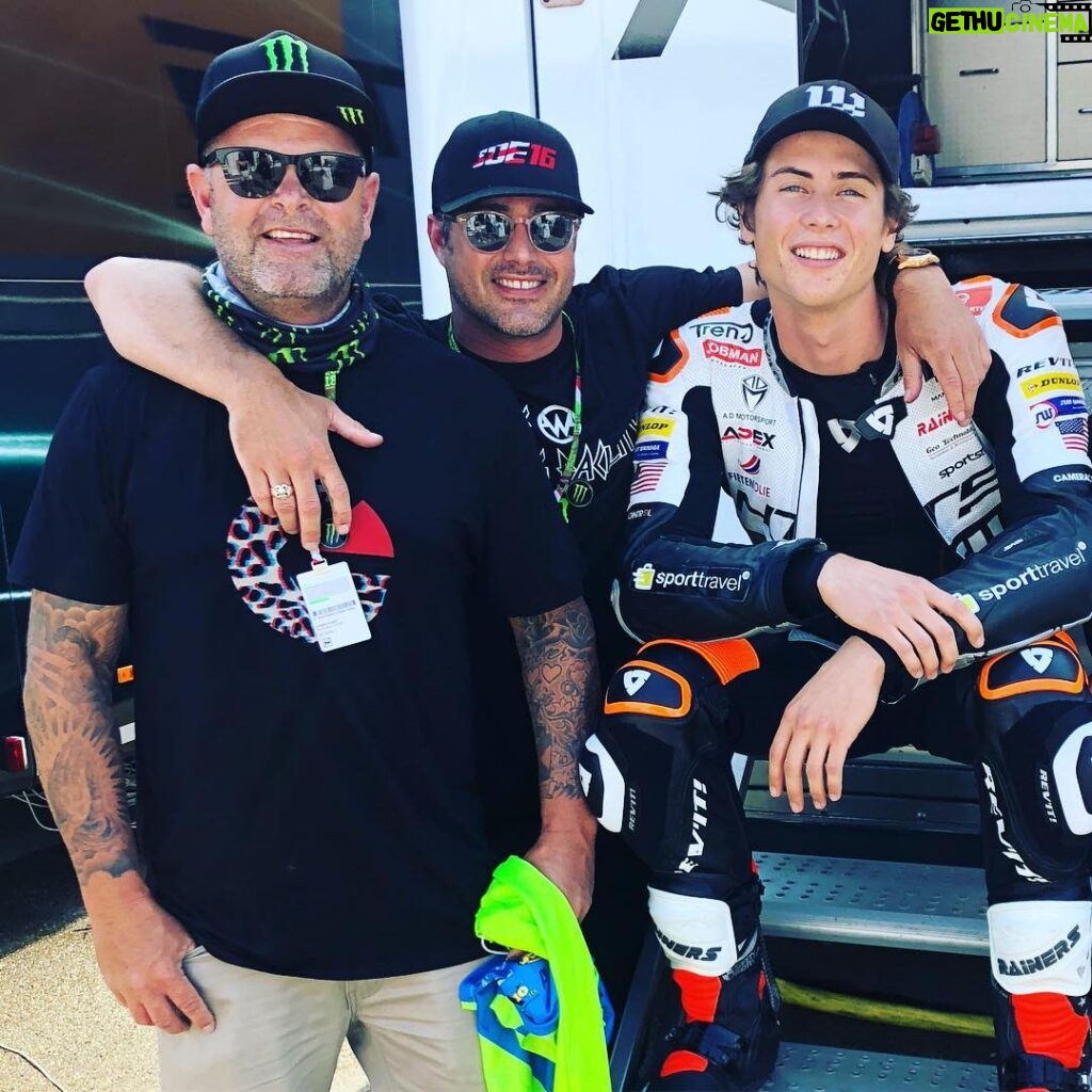 Taylor Kinney Instagram - We out here in Italy #italiangp #motogp supporting our American rider @joerobertsracer @motogp @thewtrainingfacility Mugello Circuit