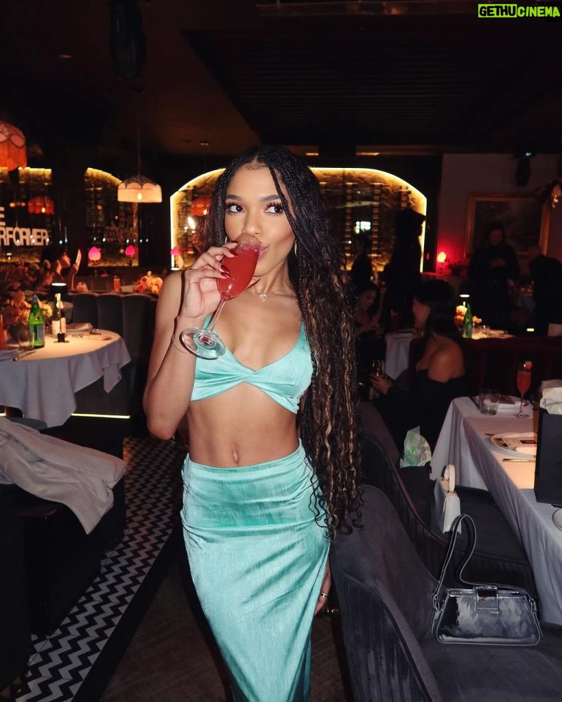Teala Dunn Instagram - Such an incredible night! Celebrating @aboutfacebeauty x @iamhalsey 💖 #ootn @revolve Los Angeles, California