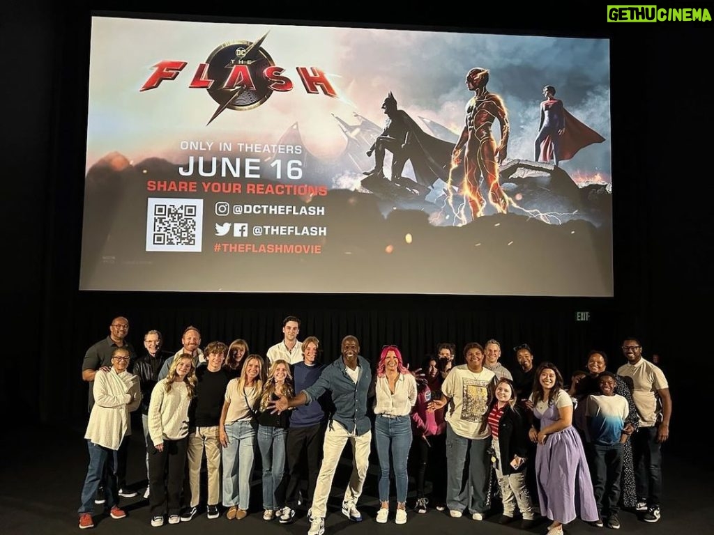 Terry Crews Instagram - Caught a sneak peek of #TheFlashMovie with the fam last weekend and well… there’s a reason we are smiling! YOU HAVE TO GO SEE THIS MOVIE!! Check it out in theaters on June 16! ⚡️