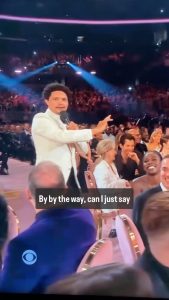 Terry Crews Instagram - So this happened last night…😂😂😂 Congrats @taylorswift on your epic win! “She makes all of us feel things!” - @brooklyn99 @recordingacademy @taylorswift @trevornoah