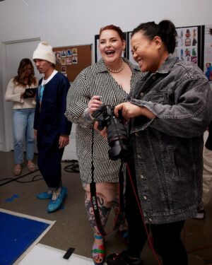 Tess Holliday Instagram - Over a year in the making and one of the most meaningful roles I’ve ever taken on!!! 😭 My heart is so full!!! Thank you to @voguemagazine for the exclusive and @marielle.elizabeth for the amazing piece! The team that I get to work with at @hm has made the amazing role I’ve stepped into even sweeter! @veganinfurs @ethantodd @js5n @dianawking @andrew.meissner Noah, Chloe, Megan, Donna, and my entire H&M family- the work you’ve put into this shows and I’m so honored to work alongside y’all! Thank you for genuinely caring about not only what I have to say, but for investing and prioritizing our plus size community. Today we created a runway for change for the rest of the fashion industry.  Time to step up or move aside!

Lastly thank you to my incredible team @intention.team @gabonsocial @maximilian_ulanoff and UTA- Liv & Erica especially for never thinking that my dreams are too ridiculous, and always believing in the work I’m doing. 

The best is yet to come! 💫 Gonna go cry happy tears now! 🥹😭💘

photos by @mitchlemos 🫶
makeup @rainbowchatman 🫶
hair @angelinapanelli 🫶