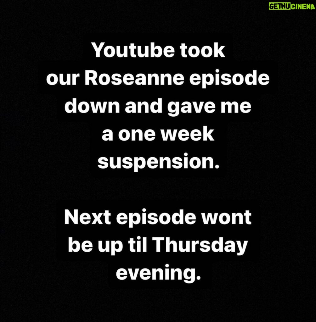 Theo Von Instagram - New episode wont be up on Youtube until Thursday because of suspension. Thanks Twitter for allowing us to post the full episode and Elon for the support. Its our most viewed episode ever! 🤯 🇺🇸