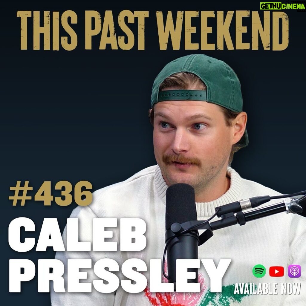Theo Von Instagram - Fresh off our turkey hunt @calebpressley joins @thispastweekend_ to chat about gettin gobblers, going to Drake’s house in Toronto, the unjackable Riley Mau, and the mysterious life of Glenny Balls. Up now wherever u get this stuff. Thank u for your support.