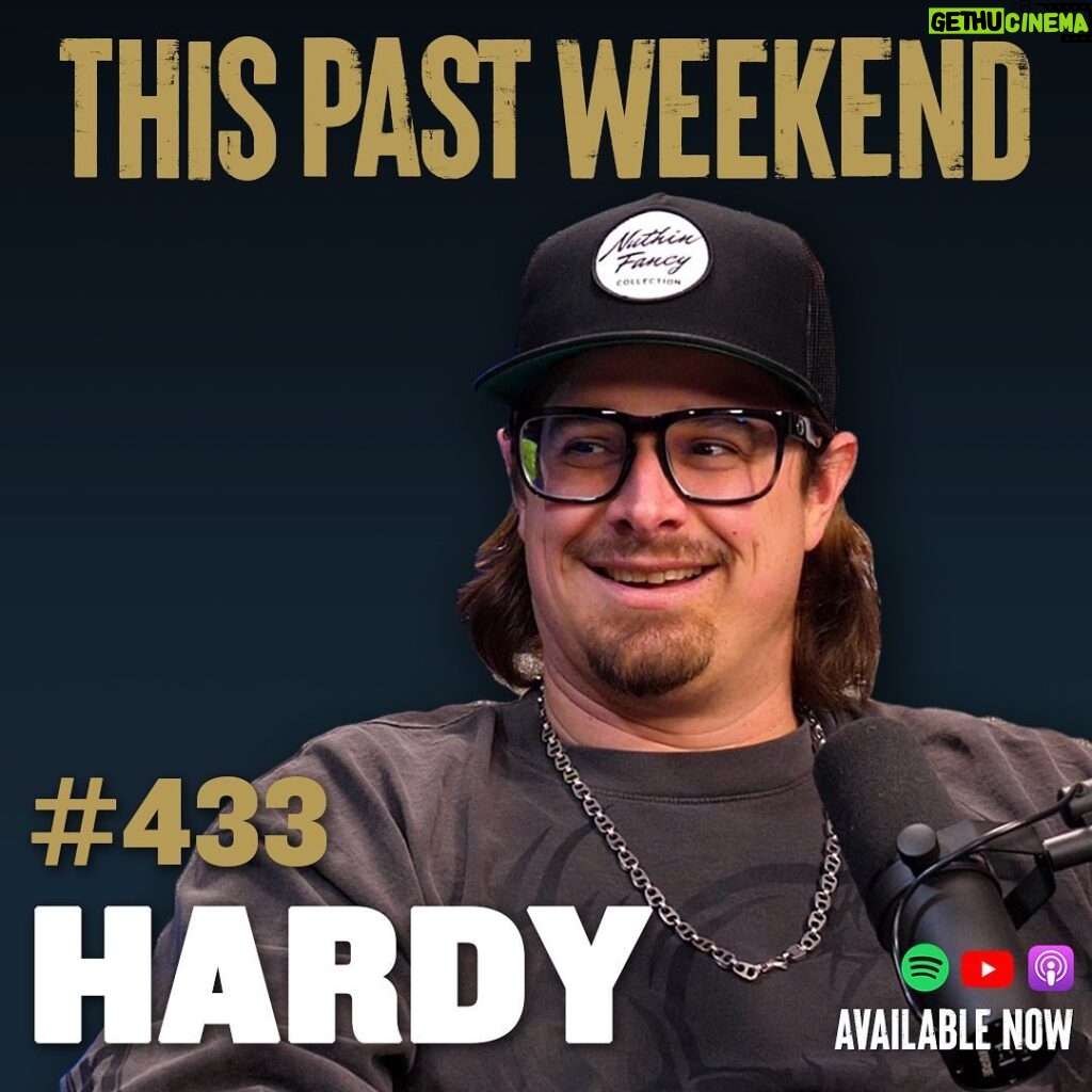 Theo Von Instagram - One of the most down to earth guys I’ve met, @hardy and I talked about his Mississippi roots, family chicken farming, and the business of modern day songwriting. His new album “The Mockingbird and the Crow” is out now wherever you listen to music.