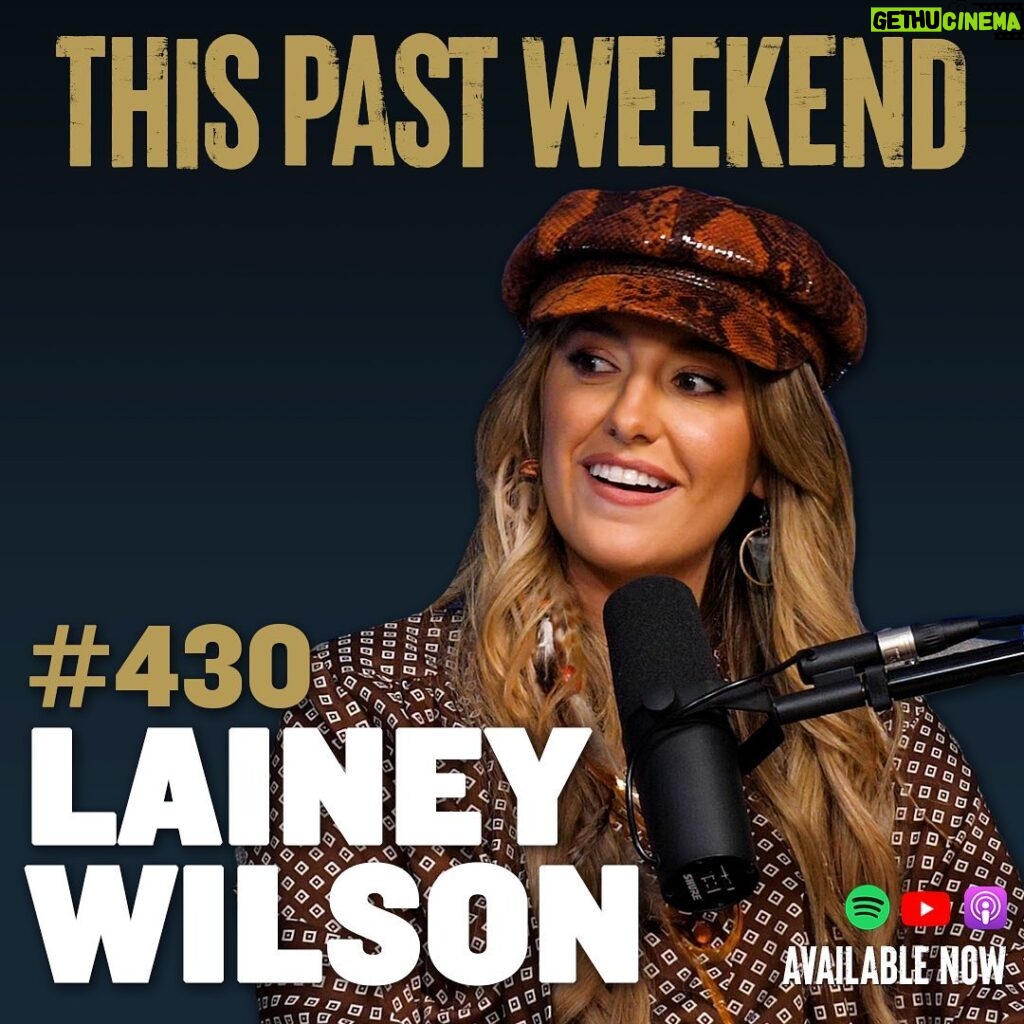 Theo Von Instagram - If you don’t have a Valentine you will after this ep. Female Vocalist of the year @laineywilsonmusic and i laughed about first dates, both growing up in Louisiana and what it’s like arriving at your dreams. Really enjoyed getting to know Lainey and put a personality to her music. This girl can dang sing and we will be hearing her for a long time. Amen!