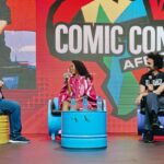 Thuso Mbedu Instagram - Thank you @comicconafrica for making my very first Comic Con experience such a wonderful one. I think it’s beautiful that my first experience was not only in my home country but it was with my first comic🫶🏾 Thank you @sebastian.a.jones and @strangercomics for letting me co-pen an episode of Niobe’s epic story! Thank you to everyone who received us so well. I appreciate you❤️ Captured by @_rtcstudios @aust_malema Styled by @chloeandreawelgemoed in @thebemagugu Shoes and bag @stevemaddensa Shades @sunglasshut Accessories @lovisajewellery Makeup @nonifemi_makeup