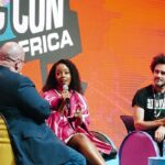 Thuso Mbedu Instagram - Thank you @comicconafrica for making my very first Comic Con experience such a wonderful one. I think it’s beautiful that my first experience was not only in my home country but it was with my first comic🫶🏾 Thank you @sebastian.a.jones and @strangercomics for letting me co-pen an episode of Niobe’s epic story! Thank you to everyone who received us so well. I appreciate you❤️ Captured by @_rtcstudios @aust_malema Styled by @chloeandreawelgemoed in @thebemagugu Shoes and bag @stevemaddensa Shades @sunglasshut Accessories @lovisajewellery Makeup @nonifemi_makeup