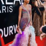 Thuso Mbedu Instagram - Miss SA 2023 repping @lorealparis Sub-Saharan as one of the judges 🫶🏾 Captured by @_rtcstudios Dress by @willetdesignscouture Styled by @chloeandreawelgemoed Jewelry by @nungudiamonds Hair by @urban_mimz Makeup by @nonifemi_makeup