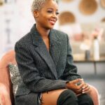 Thuso Mbedu Instagram - L’Oréal conversations 🖤 Captured by @_rtcstudios Styled by @chloeandreawelgemoed in @mmusomaxwell Hair @urban_mimz Makeup by @nonifemi_makeup