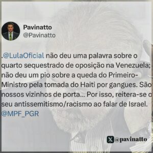 Tiago Pavinatto Instagram - Que mensagem recebe o brasileiro? Rigor na importunação acidental a baleias e encorajamento à discriminação preconceituosa contra o Estado de Israel? Pra mim, é prova que não há Justiça… Sem justiça não existe democracia. Que regime vivemos hoje?