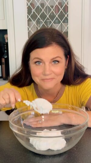 Tiffani Thiessen Instagram - If you’re a 00s baby, this might be controversial. Perfected this #AmbrosiaSalad recipe in #HereWeGoAgain. An old school fave.