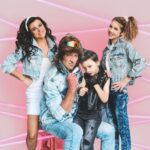 Tiffani Thiessen Instagram - May your holiday be as radical and gnarly as acid wash jeans, aqua net and punk rock. #holidaycard #2023