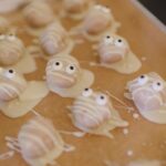 Tiffani Thiessen Instagram - Oldie but a goodie- these cute little chocolate peanut butter “Mummy Bites” are being made as I post this 🎃👻💀#recipe on the #blog
