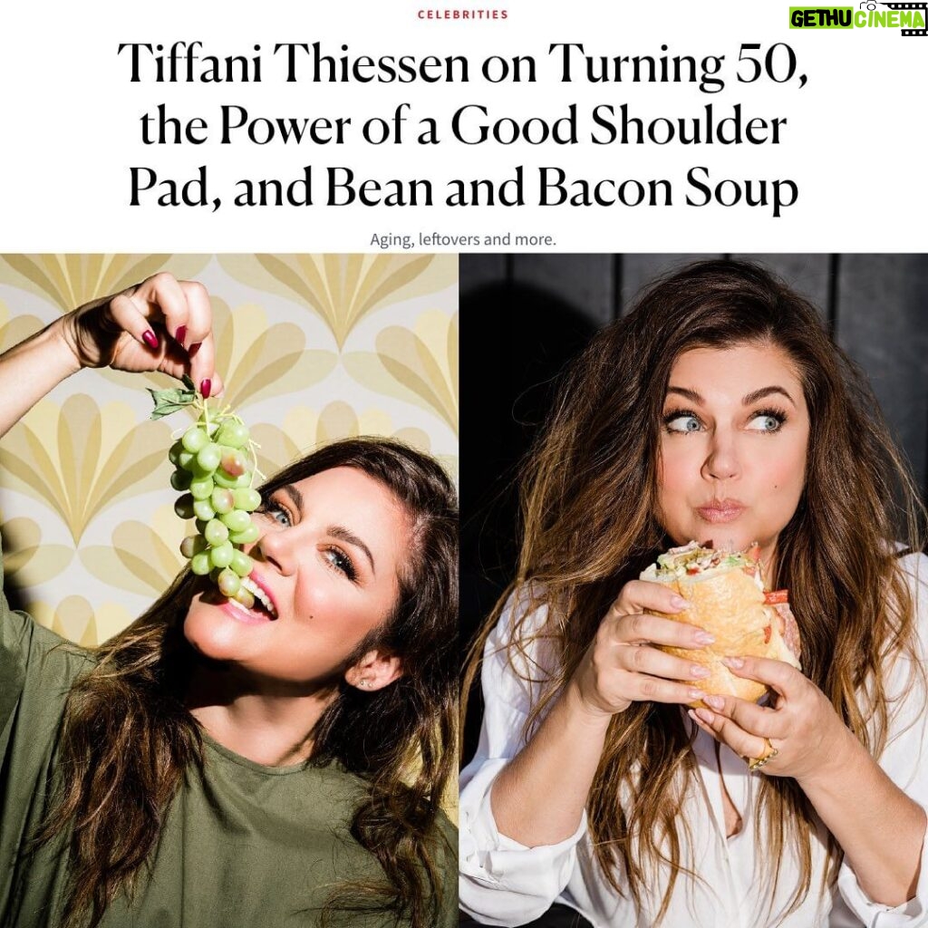 Tiffani Thiessen Instagram - Her pop-culture stronghold has shown little sign of slowing since she starred as Kelly Kapowski in the cult-classic Saved By the Bell and Valerie Malone in Beverly Hills, 90210. Now, @tiffanithiessen is taking on the culinary circuit via her hosting gig on MTV’s Deliciousness and the release of her second cookbook, HERE WE GO AGAIN: Recipes and Inspiration to Level Up Your Leftovers, out today. “We didn’t have money—we couldn’t waste food. We couldn’t waste anything,” the 49-year-old emphatically shares over Zoom about her “normal and humble upbringing” in Long Beach, CA. Click the #linkinbio to read more about Tiffani's new cookbook and her thoughts on turning 50 soon! Written by @liz.ritter #SavedBytheBell #KellyKapowski #BeverlyHills90210 #90210 #tiffanithiessen #tiffanithiessenedit #cookbook #cookbooks #cheflife