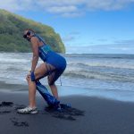 Tiffany Haddish Instagram - I Love being silly on the black sand beach. I have always wanted to do a swimsuit photo shoot. This silly one will do for now #Hana #hawaii #sheready