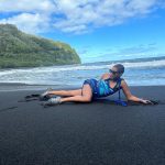 Tiffany Haddish Instagram - I Love being silly on the black sand beach. I have always wanted to do a swimsuit photo shoot. This silly one will do for now #Hana #hawaii #sheready