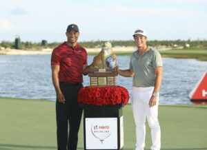 Tiger Woods Instagram - Congratulations to @viktor_hovland on a great win at the #HeroWorldChallenge. Thank you to our partner @heromotocorp and everyone who supported this tournament and @tgrfound. It was great to be back!