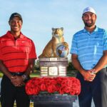 Tiger Woods Instagram - Congratulations to @scottie.scheffler on winning #HeroWorldChallenge. Thank you to @heromotocorp, every TOUR player and fan who helped support this year’s event, benefitting @tgrfound.