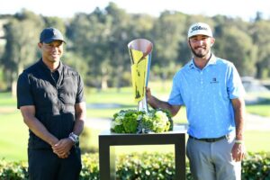 Tiger Woods Instagram - Congrats to @max.homa on an amazing playoff finish and for making LA proud. Thank you to @genesis_usa and everyone who has supported @tgrfound this year. Riv is a very special place and we already can’t wait to be back.