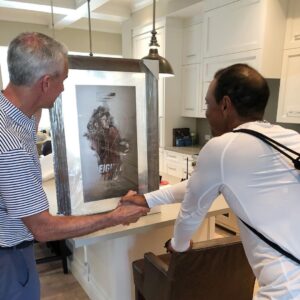 Tiger Woods Instagram - Thanks to @taylormadegolf and David Abeles for a wonderful day and a very special present. 82!