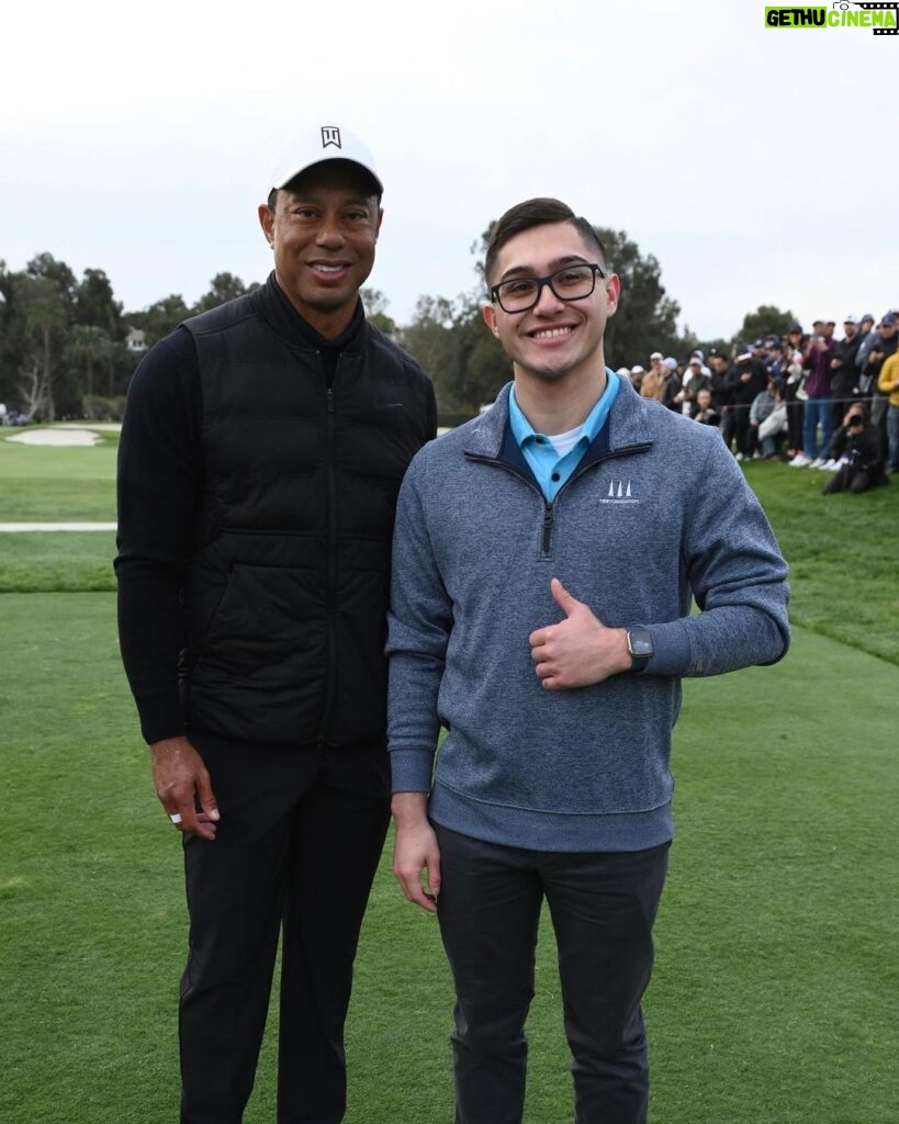 Tiger Woods Instagram - Great to have our @tgrfound students like Bryan on the tee at @thegenesisinv