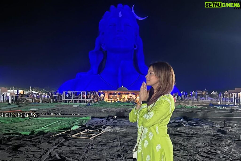 Tina Datta Instagram - On the sacred occasion of Mahashivratri, immerse yourself in the Divine energy that flows from the cosmic dance of Lord Shiva .. May the auspicious vibes of this occasion bring serenity, prosperity, and spiritual awakening in our lives.. Har Har Mahadev . . . #shiva #ShivaGirlForever #LoveForShiva Adiyogi Coimbatore