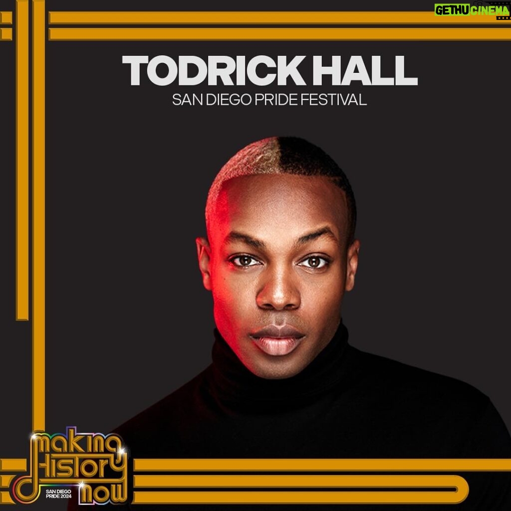 Todrick Hall Instagram - Guess who’s headlining San Diego pride July 20!?!?!? It means so much to me to be taking the stage with these iconic queens of color! Let’s go!!!