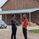 Tom Cavanagh Instagram - Pre-game. 🎭 🎥🎬 My friend @tylerhoechlin and i shoot the breeze in prep for tonight’s Premiere of #Superman&Lois. @cwsupermanandlois