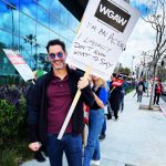 Tom Ellis Instagram – Spent today Marching in solidarity with my #WGA friends, family and colleagues. Writers are inventors they should be paid as such. Without them we are nothing #wgastrong ✊🏼