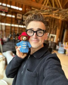 Tom Fletcher Instagram - The news is out! PADDINGTON: THE MUSICAL (working title) is happening! I still can’t believe that I get to write the songs for what is going to be an incredibly special show and work with such ridiculously talented people - @jessicaswale @lukejshepparduk @brindmatthew and so many more. We will look after this bear.