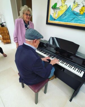 Tom Fletcher Instagram - Today we are celebrating my grandad’s 90th birthday. All the family got together at the weekend, which itself was a rare, magic moment, but it was made even more special when, just before leaving, the birthday boy himself sat down at the piano and gave us a song. Whether or not he chose to play “As Time Goes By” intentionally or not, he couldn’t have picked a more appropriate song. It had Nan dancing and us all gathered around the piano. Happy birthday grandad. X