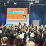 Tom Fletcher Instagram - That’s a lot of books! Thanks to @ourbookshoptring and @rosietellstales for hosting an awesome event for me at @tringschool today, and of course thanks to all the kids for listening to me chat about Christmas in October! They told me @jeffkinney signed this many books in under 30 minutes which sounded like a challenge to me. 😜 Did I break his record?! #thechristmasaurus #christmasaurus #christmas #dinosaurs #books #childrensbooks