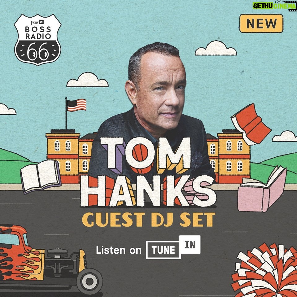 Tom Hanks Instagram - Listen along on @tunein! 8/24: 5pm, 9pm 8/25: 1am, 5am, 9am, 4pm, 11pm 8/26: 6am, 1pm, 8pm *showtimes listed are in Eastern Time
