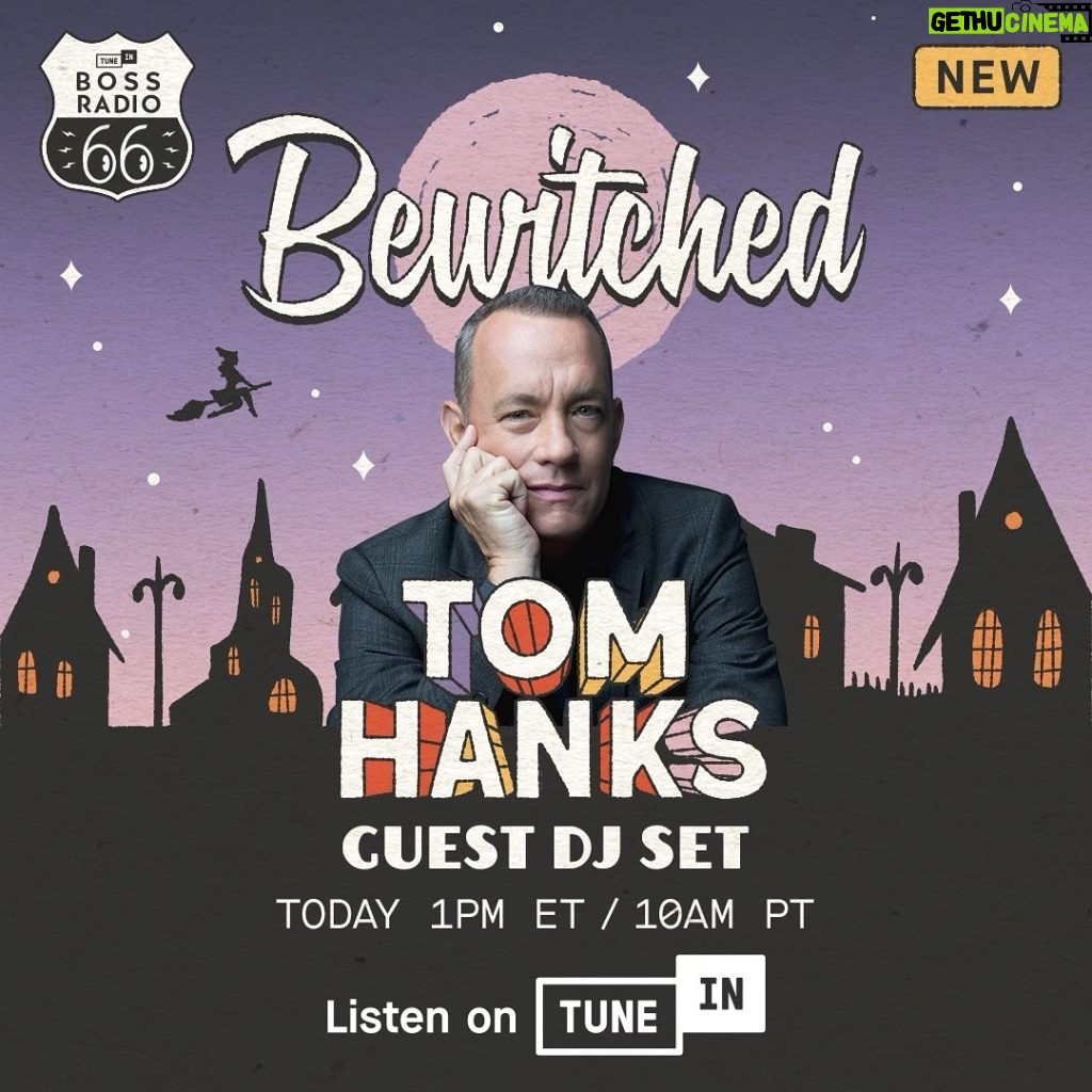 Tom Hanks Instagram - Hear that?? Might say it’s BEWITCHING!! Be brave and Tune In…daily until Halloween!