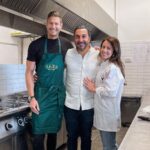 Tom Hopper Instagram - While I’m Verona this weekend, @laurahopperhops and I went and took over the kitchen at the fabulous @yard_restaurant to make one of their delicious signature dishes! I never eat properly during eating scenes, try and fake it as much as possible! But when making Love in the Villa @yard_restaurant, I ate 16 of their amazing Eggplant parmigiana while shooting the dinner scene because I just couldn’t resist, it was SO GOOOOD…….well….actually Eric their chef informed me this weekend on our return…..it was A LOT more than that 😬 Verona, Italy
