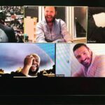 Tom Hopper Instagram - So this happened last night.... It never changes...including @eoincmacken turning up in pink dressing gowns. Thanks so much to @redemptionpaws for hosting an amazing charity quiz, and seriously well done to @bradleyjames who was of course excellent at the helm, and steered the ship to a very successful virtual evening. Huge love to all the Merlin fans that joined us for it, you guys are the best 🙏🏼 Got so much love for these boys. Knighthood on tv, a brotherhood in reality 💙