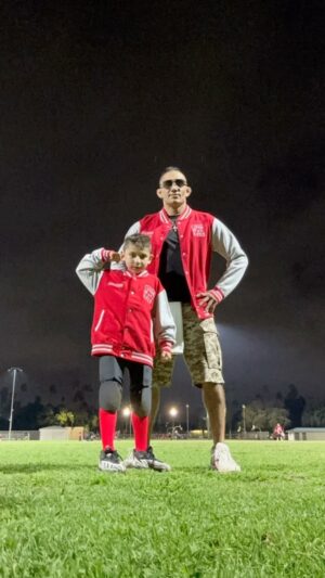 Tony Ferguson Instagram - My👨‍👦Son,
 Man cannot discover new oceans 🌊 unless he has the courage 🦁 to lost sight of the shore 🔭 The sacrifices I have made/make are nothing compared to how hard you will have to work to make it in this world 🎓🧰 Anything that comes easy to you is probably not that good 🫷🫸 Take it from me & my experiences it will not be easy,.. But listen & trust me I will always point you in the right direction 🗺️ You can do ANYTHING you put your mind to (I🤝Promise). When you are not sure, here’s some Advice: 👨‍🎓 
1. Continue to work on your character🎭 (carry yourself well) 2. Continue to watch me work with my Hands 🤲 (earn your way) 3. Continue to learn from me in all the ways I know 🎼 (attention to detail) 4. Always continue to grow your✝️Faith in God & pray daily 🙏 (He will never leave your side) 5. Know you can ALWAYS count on me kiddo (I will always be here for🎮you) 🫂 Love🫵😎you more than you know Armand🕊️Anthony my Best🤝Friend- Dad 🦹‍♂️ -CSO- 🇺🇸🏆🇲🇽 # 🌵🐍🦅 # Reach For The Stars Kid 👨‍🚀 # ❤️‍🩹 # BeProudOfWhoYouAre 
Great season buddy 🏈💨🍃