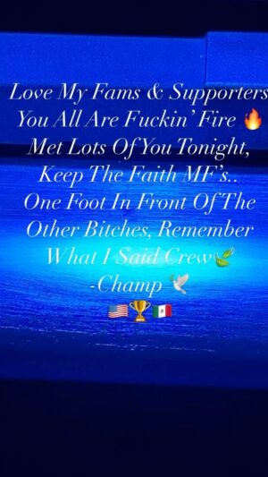 Tony Ferguson Instagram - “Love My Fans & Supporters, You All Are Fuckin’ Fire 🔥 Met Lots Of You Saturday/ This Weekend / This Week 🤝 Keep The Faith🙏MF’s. One Foot In Front Of The👣Other Bitches. Remember What I Said Crew✍️💨🍃” - Champ 🪽-CSO- 🇺🇸🏆🇲🇽 # ThereIsNoSuccessWithoutStruggle  # Not 🦹‍♂️RetiringCasuals # EatAFat🖕😎OneYa’BunchOfEunics ✂️🥜