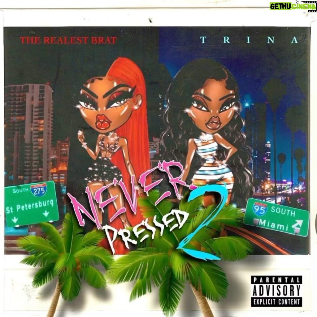 Trina Instagram - They want the realest then I’m coming @iamtherealestbrat 🔥🔥🔥🔥🔥💫 #NeverPressed remix out NOWWW 😜